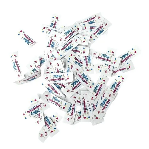 3 canons à confettis 11 cm JOYEUX ANNIVERSAIRE