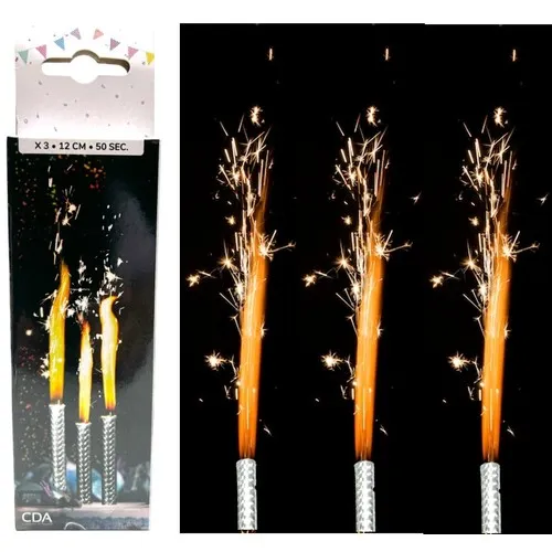 3 Fontaines étincelantes 12 cm 45 sec. en boite