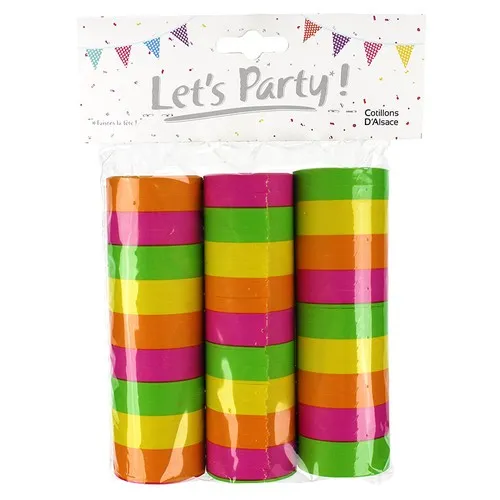 3 Rouleaux de 18 serpentins FLUO 4m