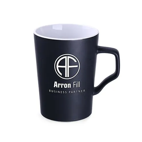 Mug Premium Conique Noir Mat - Personnalisable pour Entreprise