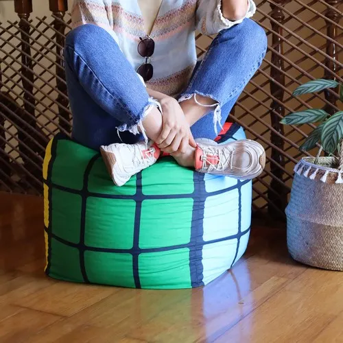 Pouf RPET Personnalisable 6 Faces - Éco-responsable et Sur-Mesure