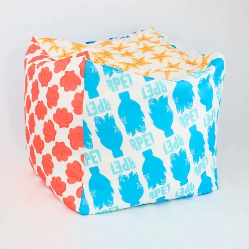 Pouf RPET Personnalisable 6 Faces - Éco-responsable et Sur-Mesure