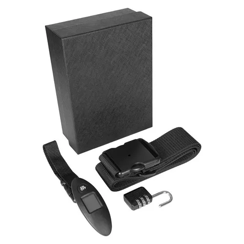 Set de voyage Mauro Conti, bascule à bagages, dragonne et cadenas de voyage | Abigail