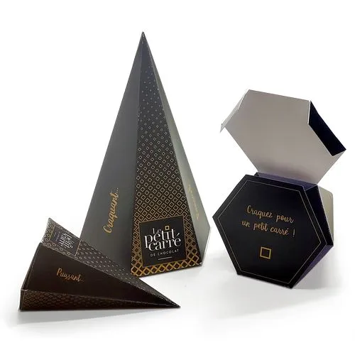 Pyramide Chocolat 15 Carrés Personnalisable - Cadeau Client Premium