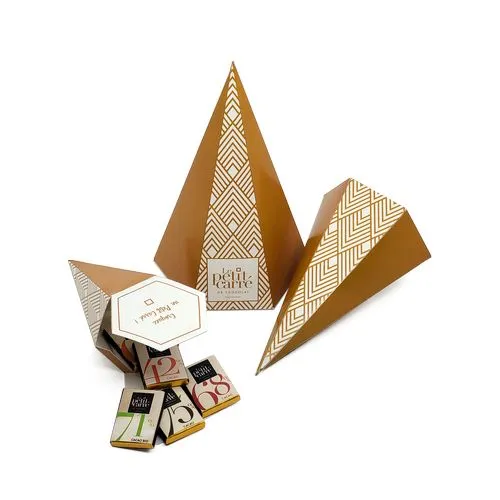 Pyramide Chocolat 15 Carrés Personnalisable - Cadeau Client Premium