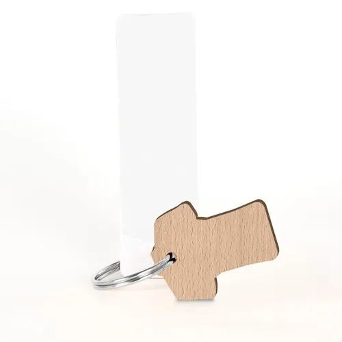 Porte-clés Maillot Sportif Bois Personnalisable avec Carte