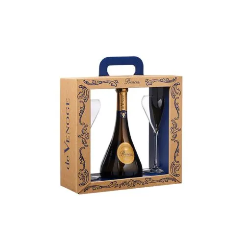 DE VENOGE COFFRET Princes blanc de blancs 75cl + 2 Flûtes