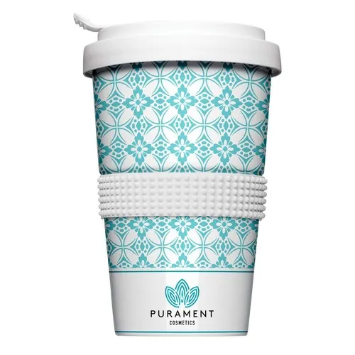 Mug Coffee to Go 345ml Porcelaine avec Manchon Silicone Personnalisable