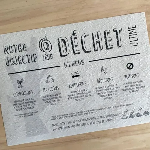 Set de Table Personnalisé en Papier Ensemencé 100g - Fabriqué en France