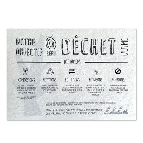 Set de Table Personnalisé en Papier Ensemencé 100g - Fabriqué en France