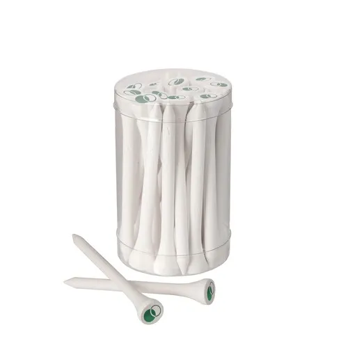 Tube transparent avec 20 tees de golf 70 mm personnalisables