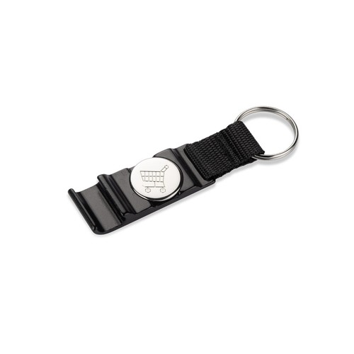 Porte-clés 3 en 1 avec jeton et décapsuleur personnalisable