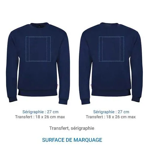 Sweat français HUGO L Bleu Marine