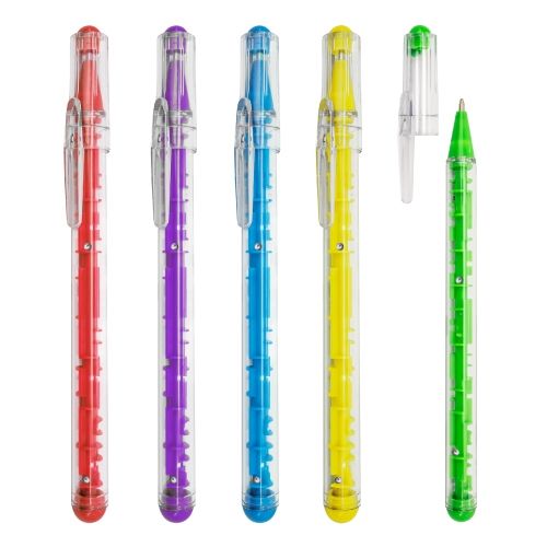 Set de 10 stylos bille avec labyrinthe - Encre noire personnalisables