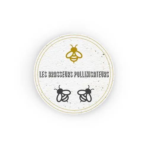 Dessous de verre à planter personnalisé - Papier ensemencé 250g