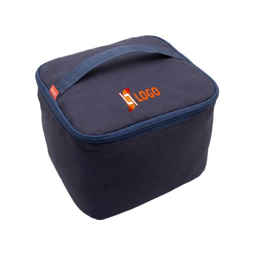 Sac Isotherme Bento Bleu Nuit Personnalisable - Polycoton Premium