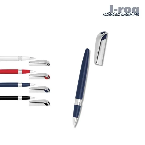 Roller métal chromé personnalisable I-roq - Stylo publicitaire haut de gamme