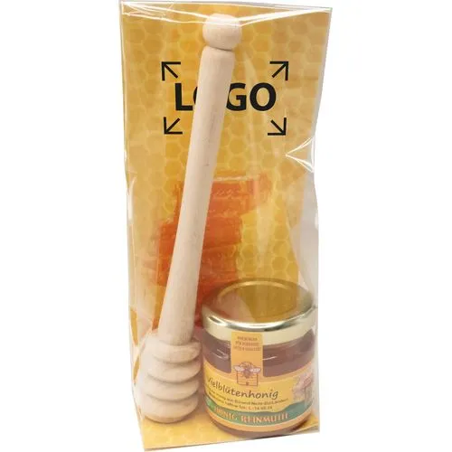 Cadeau Miel Personnalisable avec Cuillère - 50g Made in Germany