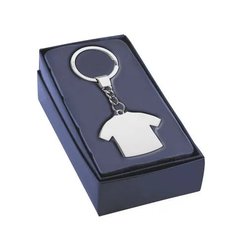 Porte-clés T-shirt en métal chromé personnalisable