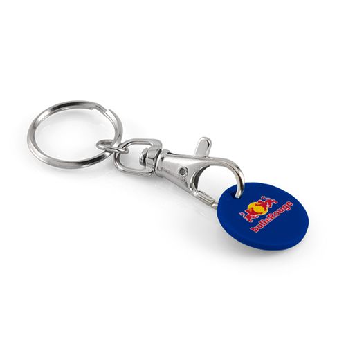 Porte-clés mousqueton avec jeton de chariot personnalisable