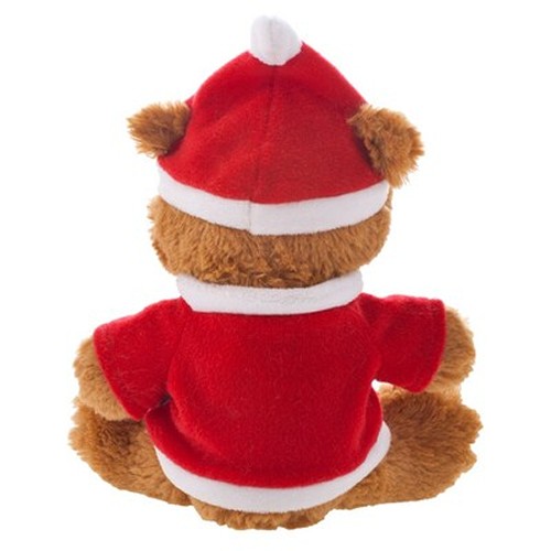 Ours en Peluche Père Noël Personnalisable avec Costume Sérigraphié