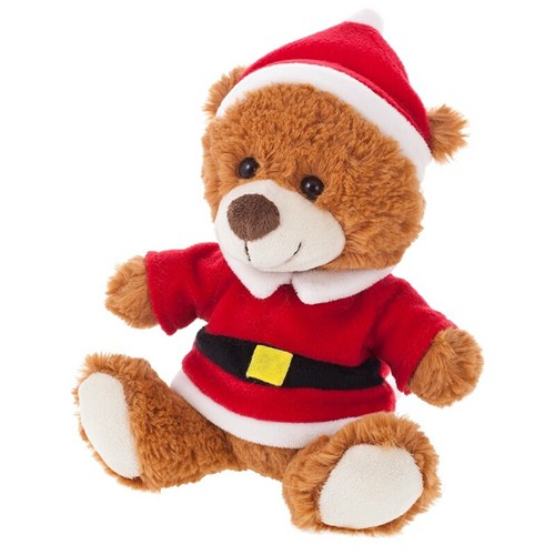 Ours en Peluche Père Noël Personnalisable avec Costume Sérigraphié