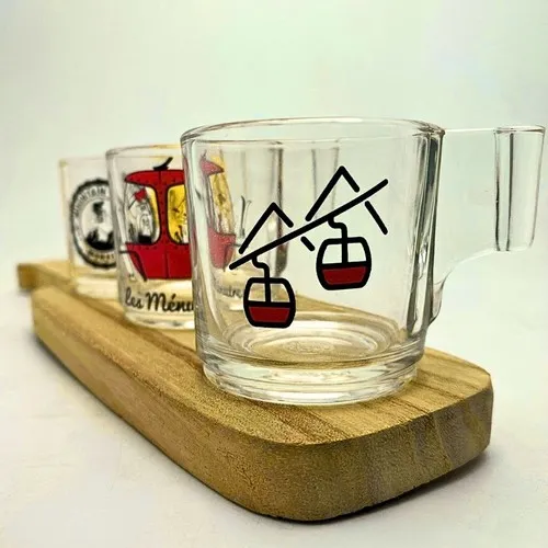 Tasse à café espresso en verre 60ml personnalisable