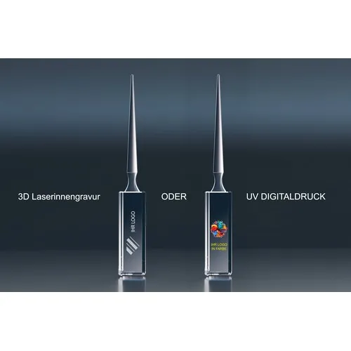 Ouvre-lettre en cristal personnalisable avec coffret cadeau