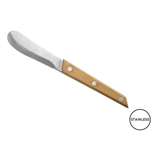 Tartineur bambou personnalisable - Lame inox 10cm microdentée