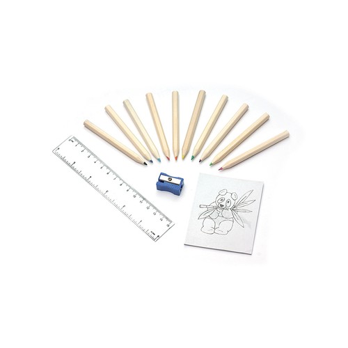 Coffret Coloriage Personnalisé - 10 Crayons et Accessoires