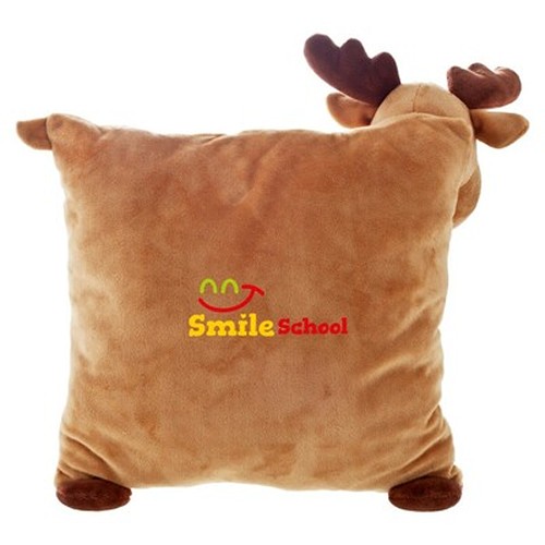 Oreiller Renne Personnalisable 30 cm - Peluche Publicitaire