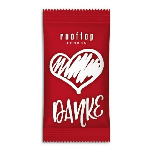 COEUR A LA FRAMBOISE AVEC MOUSSE A LA VANILLE dans un sachet personnalisable