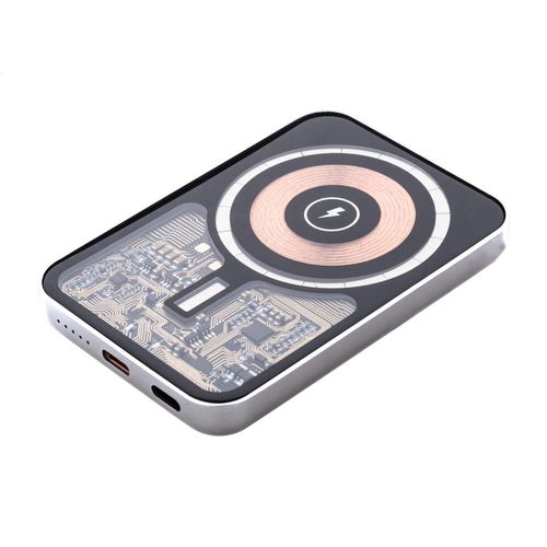 Power Bank Sans Fil Magnétique 5000 mAh en Aluminium Recyclé