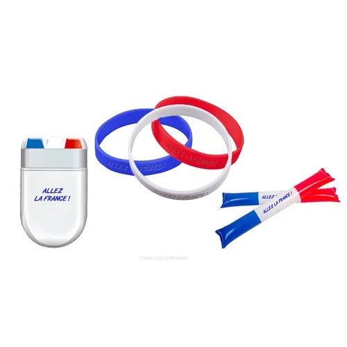 Kit Supporter Tricolore Personnalisable - 3 Accessoires Essentiels