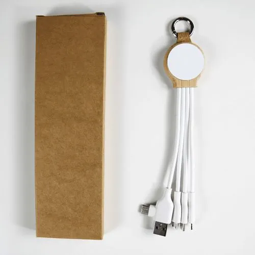 Câble de charge 6 en 1 blanc bambou