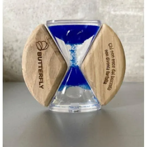 Sablier en Bois Naturel Personnalisable - Cadeau d'Entreprise Original