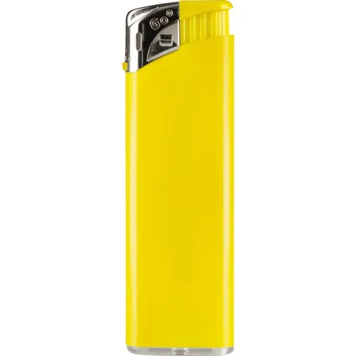 Briquet Piezo Rechargeable Jaune - Personnalisable par Sérigraphie