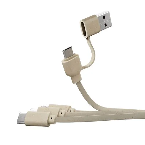 Connecteur Multiple Éco-Responsable en Fibre de Blé Personnalisable