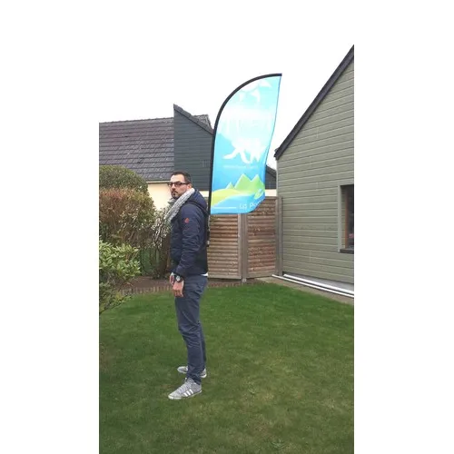 Drapeau Sac à Dos Publicitaire Personnalisé - Visibilité Mobile