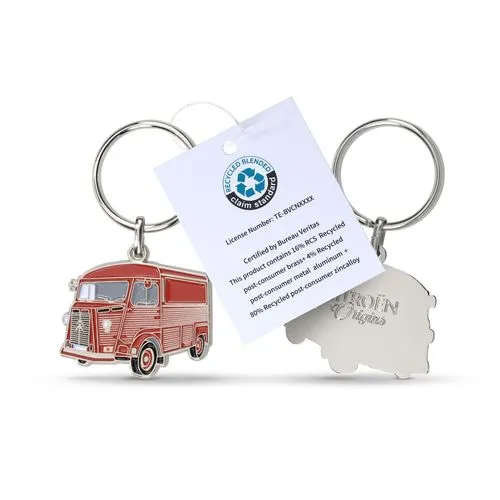 PORTE-CLÉS ÉMAIL PREMIUM EN ZAMAC RECYCLÉ