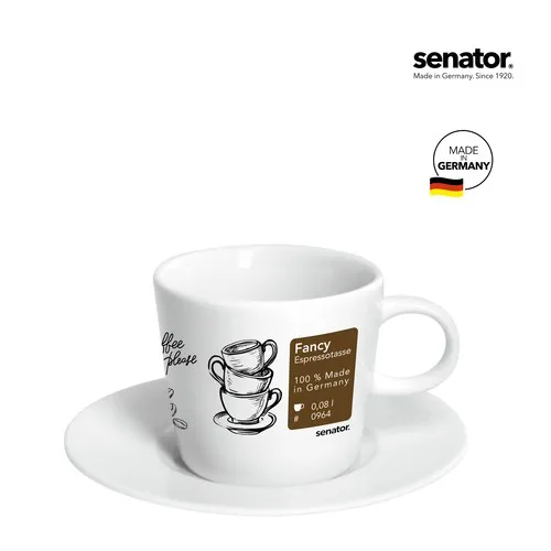 Set Espresso Porcelaine Personnalisable - Tasse et Sous-Tasse