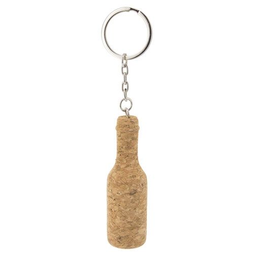 Porte-clés Bouteille en Liège Naturel 3D Personnalisable