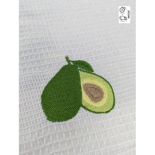 Torchon personnalisé nid d'abeille avec broderie logo - 38x58 cm