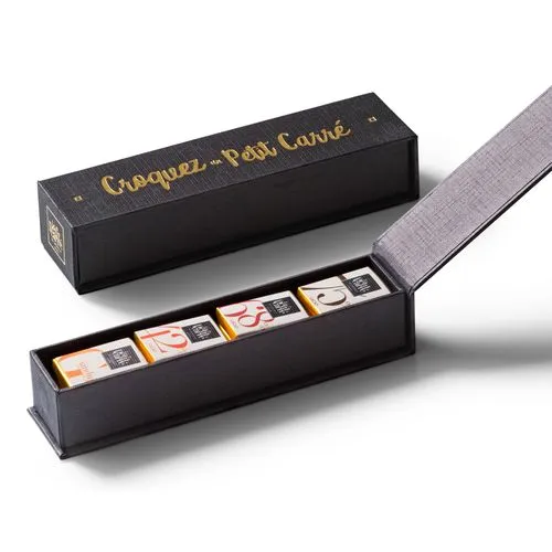 Coffret Prestige 16 Carrés de Chocolat Assortis Personnalisables