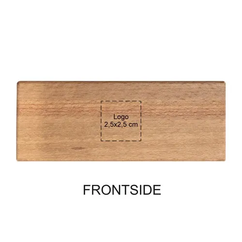 Porte-menu en hêtre avec encoches format A6 personnalisable