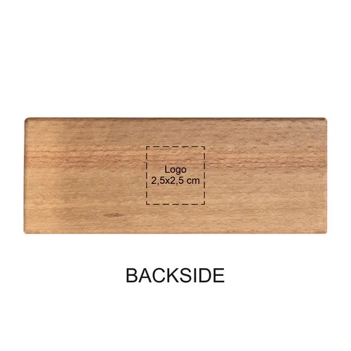 Porte-menu en hêtre avec encoches format A6 personnalisable