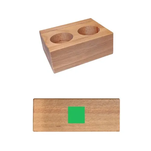 Porte-menu en hêtre avec encoches format A6 personnalisable