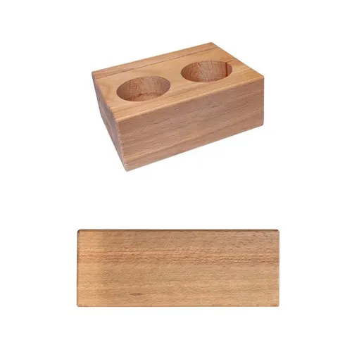 Porte-menu en hêtre avec encoches format A6 personnalisable