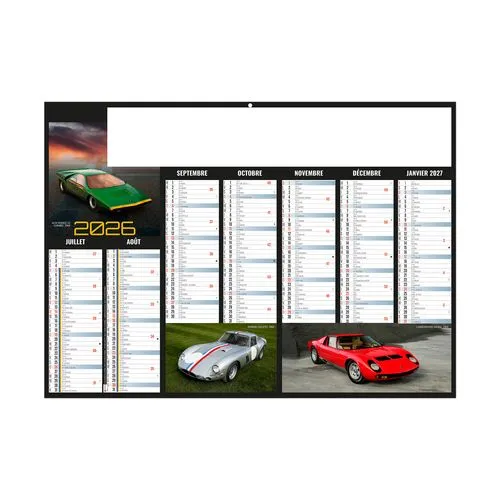 BOLIDES 2026 - MIDI 430 x 335 mm - LEGER 400G - SANS MARQUAGE - 1 TROU EN TETE