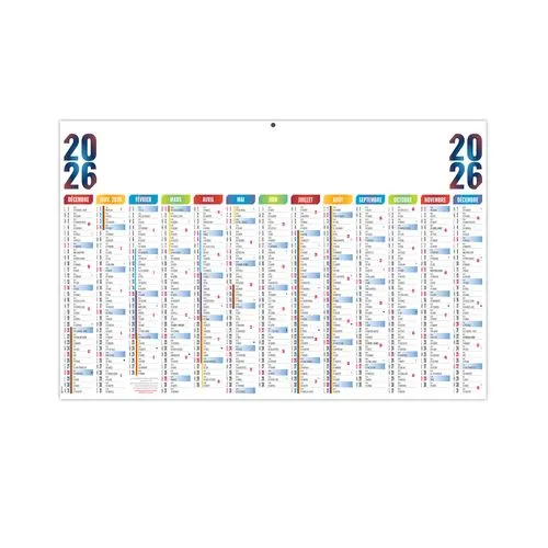 MAXIMILIEN 2026 - MAXI 650 x 405 mm - LEGER 400G - DOS FRANCE REGIONS - SANS MARQUAGE - 1 TROU EN TETE